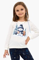 Piżama Cornette Kids Girl 377/189 Snowy Day dł/r Christmas 86-128