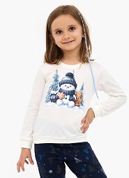 Piżama Cornette Kids Girl 377/189 Snowy Day dł/r Christmas 86-128
