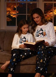 Piżama Cornette Kids Girl 977/189 Snowy Day dł/r Christmas 86-128