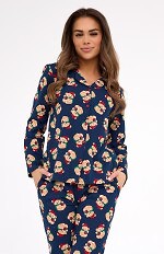 Piżama Cornette 482/459 Teddy 5 dł/r Christmas S-2XL damska rozpinana