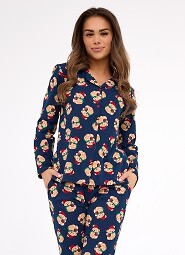 Piżama Cornette 482/459 Teddy 5 dł/r Christmas S-2XL damska rozpinana
