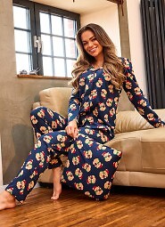 Piżama Cornette 482/459 Teddy 5 dł/r Christmas S-2XL damska rozpinana