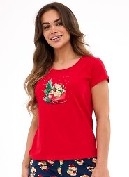 Piżama Cornette 628/432 Teddy 2 kr/r Christmas S-2XL damska