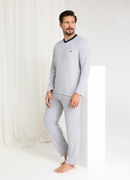 Piżama Regina 489 dł/r Frotte M-XL męska
