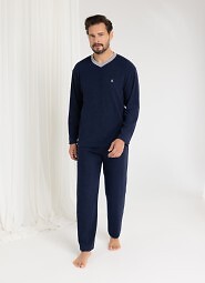 Piżama Regina 489 dł/r Frotte M-XL męska