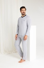 Piżama Regina 489 dł/r Frotte 2XL-3XL męska