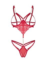 Body Obsessive Matildea Cupless & Crotchless Teddy S-XL