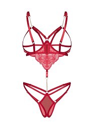 Body Obsessive Matildea Cupless & Crotchless Teddy S-XL