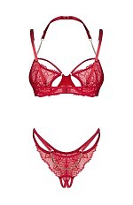 Komplet Obsessive Matildea Bra & Crothless Thong S-3XL