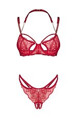 Komplet Obsessive Matildea Bra & Crothless Thong S-3XL