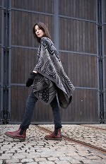 Poncho Art Of Polo 23447 Paisley Winter