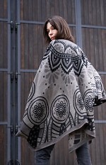 Poncho Art Of Polo 23447 Paisley Winter