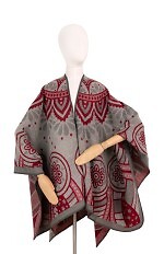 Poncho Art Of Polo 23447 Paisley Winter