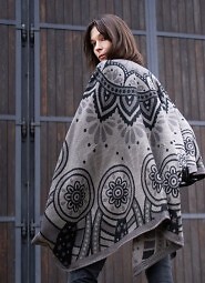 Poncho Art Of Polo 23447 Paisley Winter