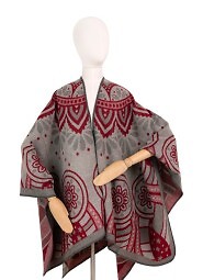 Poncho Art Of Polo 23447 Paisley Winter
