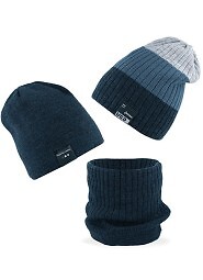 Komplet AJS 50-276 Czapka+tuba/komin dwustronny chłopięcy