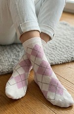 Skarpety Milena 0200-195 Romby Vintage 37-41