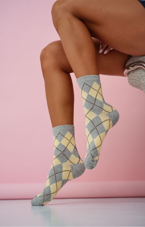 Skarpety Milena 0200-195 Romby Vintage 37-41