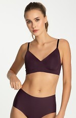 Biustonosz soft Julimex Simple T-Shirt Bra Dark Plum S-XL