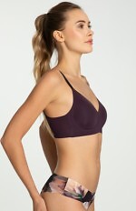 Biustonosz soft Julimex Simple T-Shirt Bra Dark Plum S-XL