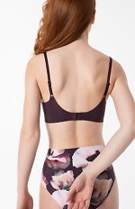 Biustonosz soft Julimex Simple T-Shirt Bra Dark Plum S-XL