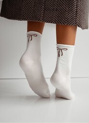 Skarpety Milena 0200-193 Prążek z Kokardką 37-41