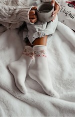 Skarpety Milena 0118-013 Świąteczne Damskie Frotte 37-41