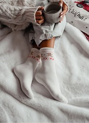 Skarpety Milena 0118-013 Świąteczne Damskie Frotte 37-41