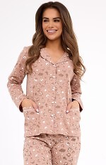 Piżama Cornette 482/434 Smile 4 dł/r S-2XL damska rozpinana