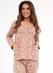 Piżama Cornette 482/434 Smile 4 dł/r S-2XL damska rozpinana