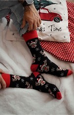 Skarpety Milena 1290-033 Uśmiechnięte Renifery 38-46