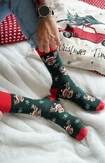 Skarpety Milena 1290-033 Uśmiechnięte Renifery 38-46