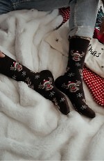 Skarpety Milena 1290-033 Uśmiechnięte Renifery 38-46