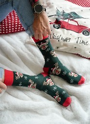 Skarpety Milena 1290-033 Uśmiechnięte Renifery 38-46