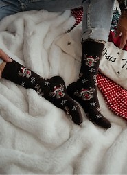 Skarpety Milena 1290-033 Uśmiechnięte Renifery 38-46