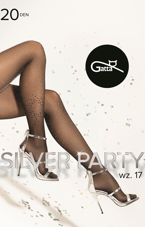 Rajstopy Gatta Silver Party wz.17 Lurex 20 den 2-4