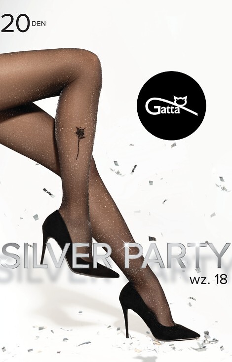 Rajstopy Gatta Silver Party wz.18 Lurex 20 den 2-4