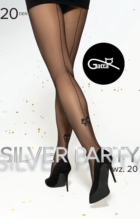 Rajstopy Gatta Silver Party wz.20 Lurex 20 den 2-4