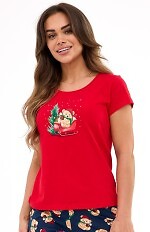Piżama Cornette 628/432 Teddy 2 kr/r Christmas 3XL-5XL damska