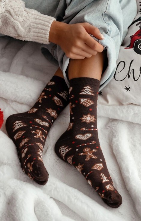 Skarpety Milena 1283-038 Pierniki Świąteczne 37-41