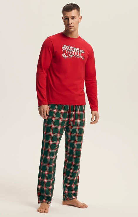 Piżama Henderson 43459 Nougat dł/r M-3XL