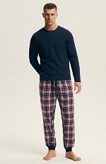 Piżama Henderson 43457 Noir dł/r M-3XL