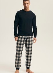 Piżama Henderson 43457 Noir dł/r M-3XL