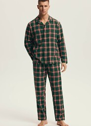 Piżama Henderson 43460 Nut dł/r M-3XL rozpinana