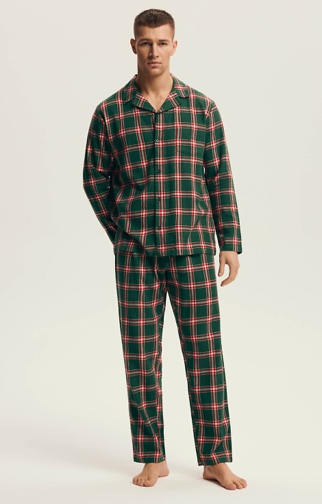 Piżama Henderson 43460 Nut dł/r M-3XL rozpinana