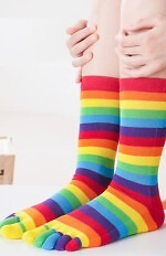 Podkolanówki Rebeka 44005 Paski Palce 35-40