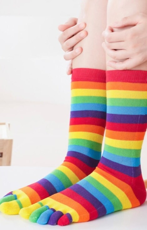 Podkolanówki Rebeka 44005 Paski Palce 35-40