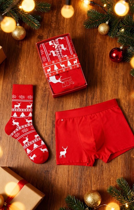 Komplet Moraj MBS1800-007 Bokserki+Skarpety M-2XL/40-45