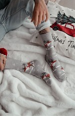 Skarpety Milena 1290-035 Renifer Z Uprzężą 39-46