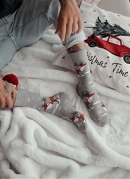 Skarpety Milena 1290-035 Renifer Z Uprzężą 39-46